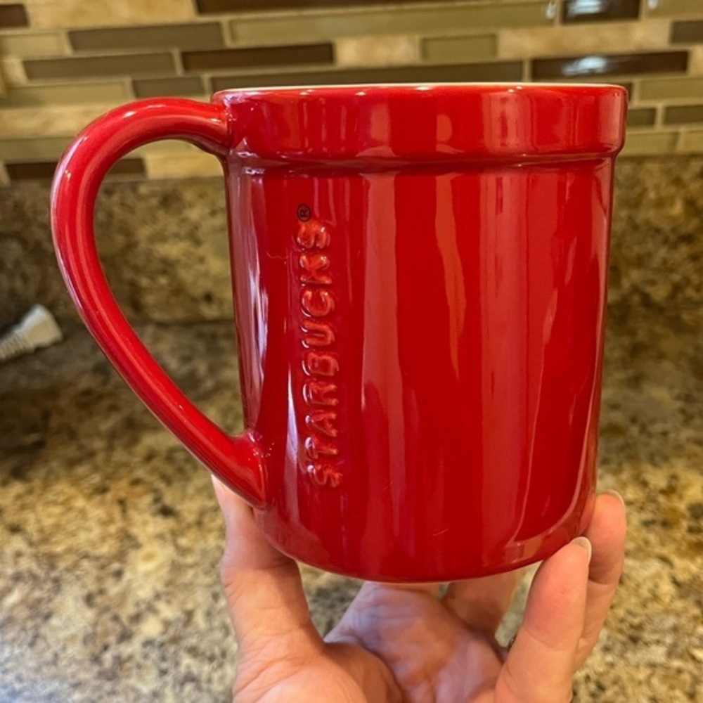 Starbucks Red Ceramic Dining Mug 16 oz.